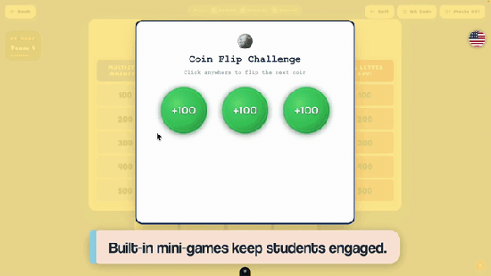 Animated Velo Coin Flip Challenge bonus round in action